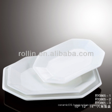 eight angles porcelain oval plate